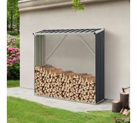 Abri à bois 'Kalmar' en acier 155x45x157cm Anthracite