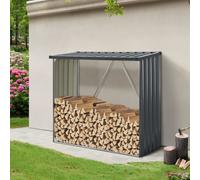 Abri-bûches couvert Kalmar 156 x 80 x 152 cm anthracite casa.pro