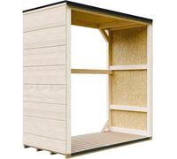 Abri à bûches extérieur 1,14 m² - 75 x 153 x H159 cm - TIMBELA M980-1