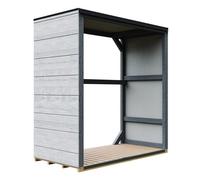 Abri à bûches extérieur 1,14 m² - 75 x 153 x H159 cm - TIMBELA M980-1-TUNDRA CAVERN