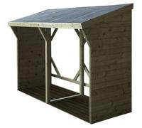 Abri à bûches Kiev - 4,5 stères - Bois - Pin sylvestre traité autoclave - 281x113x185cm - Rectangulaire