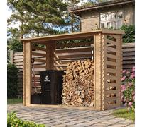 TIMBELA M202 Abri à bûches -l146xL232xH199 cm/ 2.63 m2 - Abri De Stockage du Bois et Range bûches extérieur