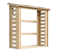 TIMBELA M201 Abri à bûches -l86xL184xH200 cm/ 0.9 m2 - Abri De Stockage du Bois et Range bûches extérieur