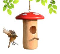 Abri à oiseaux d'extérieur - Pour oiseaux décoratifs à suspendre dans le jardin | Nidification pour oiseaux - Abri de champignon en bois pour jardin extérieur cour balcon terrasse arbre