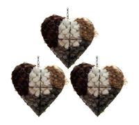 Abri à oiseaux en forme de cœur facile à suspendre - Décoration de jardin et cour - En fer - Rechargeable - Avec fibres naturelles - Décoration extérieure