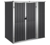 Abri à outils de jardin - ESTINK - 161x89x161cm - Acier galvanisé - Anthracite - 85670