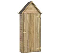 vidaXL Abri à outils de jardin avec porte 77x28x178cm Pinède imprégnée