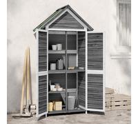 Abri à outils de jardin moka 89x52,5x175 cm bois massif pin vidaXL