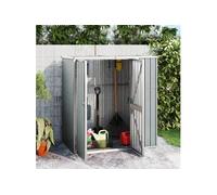 Abri à Outils de Jardin Remise de Stockage Organisateur d'Outils Cabane de Rangement Extérieur Gris 161x89x161 cm 316210