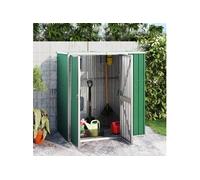 Abri à Outils de Jardin Remise de Stockage Organisateur d'Outils Cabane de Rangement Extérieur Vert 161x89x161 cm 316209