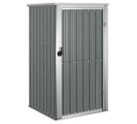 Abri à outils de jardin - ZERODIS - 88x89x161 cm - Acier galvanisé - Couleur gris - Assemblage requis
