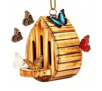 Abri à Papillons en Bois Habitat résistant aux intempéries, Pose Facile | Abri en bois naturel, maison à papillons Aux passionnés de jardins, patios, porches, fermes et amoureux de la