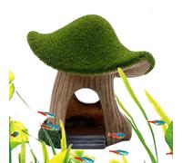 Abri à Poissons | Mousse Verte | Céramique Faite à la Main - Décoration pour Jeu sous- et élevage | Espace de Vie réaliste pour Aquarium Frais et - Animaux domestiques et LAN