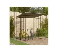 Abri à Vélo 190x190x222 cm Acier Noir Cyclomoteur Stockage Extérieur vidaXL