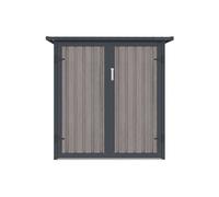 Abri à vélo métal en acier galvanisé effet bois 2,8 m² pour 2 vélos - NIKI