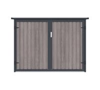 Abri à vélo métal en acier galvanisé effet bois 4 m² pour 4 vélos - NIKI