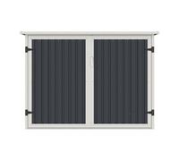 Abri à vélo métal en acier galvanisé gris anthracite 4 m² pour 4 vélos - NIKI