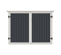 Abri à vélo métal en acier galvanisé gris anthracite 4 m² pour 4 vélos - NIKI