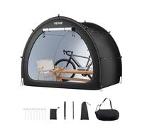 Abri À Vélo-Vevor-Pour 4-5 Vélos Tente De Rangement Spacieuse Étanche En Forme D'éventail-Avec Fenêtre Ventilée Multicolore
