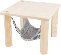 TRIXIE-Abri avec hamac pour lapin et petit rongeur en bois non traité Trixie Sunny - Taille M