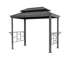 Abri Barbecue TOOLPORT 2,8 x 1,8 m avec Toit en Acier étanche résistant aux UV, avec 2 Supports latéraux Pratiques, Couleur Anthracite