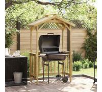 Abri BBQ Pin Traité 133,5 x 63 x 200 cm | Design Moderne, Résistant Aux Intempéries, Pour Jardin Terrasse, Entretien Facile