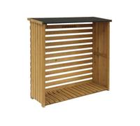 Abri bûches bois de sapin 120cm Merisier