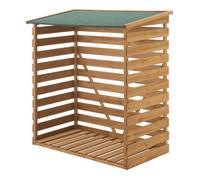 Abri-bûches couvert en sapin à toiture bitumé 123 x 116 x 64 cm 03_0006304