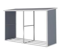 Habitat et Jardin Abri bûches résine Alexandre 3,38 m² 302×112×190 cm Gris