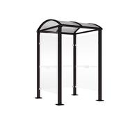 Abri caisse Voûte RAL9005 - 1500mm - les bardages latéraux - sans vitrine sur bardage de fond - PROCITY - 529200.9005