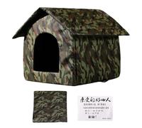 Abri chat Caverne En Tissu Oxford Antidérapant Coupe-vent Lit Refuge | Maison de chat pliable extérieure en toile Oxford Plein Air Dehors Hiver Balcon Caverne Lit Refuge Animaux Errants Abri