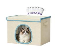 Abri Chat Rafraîchissant Intérieur Tanière Avec 6 Packs De Glace