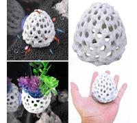 Abri d'aquarium en PLA imprimé 3D, grotte d'aquarium avec ventouse pour petit aquarium, habitat Betta, cachette de crevettes, décoration aquatique, cachette sûre pour frire