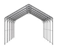 Abri D'auto En Métal Robuste 13' X 26'-Duoku-Tente D'extérieur-Pour Voiture Avec Cadre Et Toit En Acier Galvanisé Multicolore