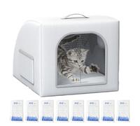 Abri de conditionnement pour chat - Pet Cooling House | Aluminium Foil Cat Cooling House | Travel Friendly Dog Home Set Pet House Tente Balcon Appartement Patio Confortable Butin