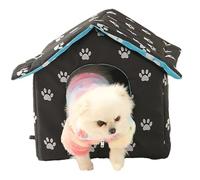 Abri de couchage camouflage pour chats - Maisonnette à chat avec toit en toile résistante à l'eau | Grand copropriété pour chats imperméable et chaud, niche pour chats empilable en plein air