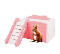Abri de ger - Petite cage de la maison Gerbil, la maison du cheval n'est pas un endroit pour reposer des amis à fourrure, mais aussi une aire de jeux amusante avec des toboggans