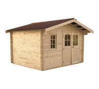 Abri de jardin 12.74m² bois naturel Habrita nan3530.02n G