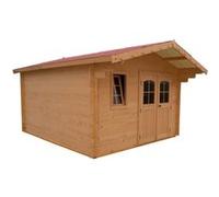Abri de jardin 15.73m² bois naturel Habrita nau3535.02 G