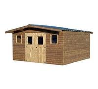 Abri de jardin 19,69m² brun doré Habrita tha4040.02t Brun G