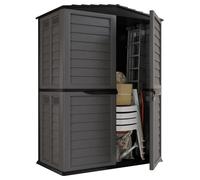 Abri de jardin 2 portes 151 x 83 x H200 cm Anthracite Cabanon de jardin Plancher intégré INTEC