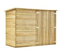 Abri De Jardin 232 X 110 X 170 Cm Pin Double Porte Résistant Aux Intempéries