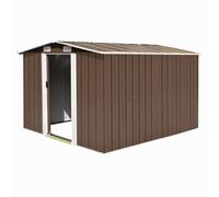 Tuinschuur 257x392x181 cm metaal bruin143347