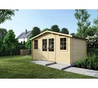 Abri de jardin 25m² - couleur naturel - porte double - Ép. 40mm DOM612 - ALTANKA