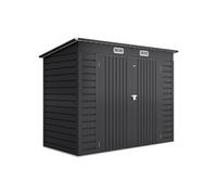 Abri de Jardin 2,7 m² - Outsunny - 249 x 121 x 183 cm - gants inclus portes doubles verrouillables ventilations tôle acier - gris