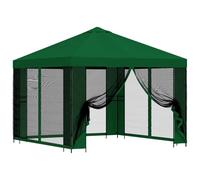 Abri de Jardin 3 x 3 m Vert en Polyester et Acier | Structure avec pieds en acier, couverture polyester imperméable, montage à deux, jardin terrasse patio