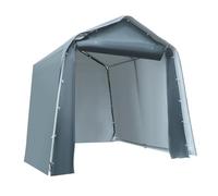 Abri de jardin 5,7 m³ - 2,4 x 2,4 m - Étanche - Pour vélos, outils de jardin - Gris