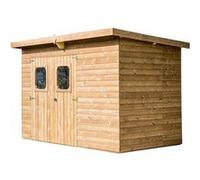 Abri de jardin 6.45m² brun doré Habrita the2818.02t Brun G