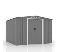 CONCEPT USINE | Abri de Jardin 6.66 m² Jura Gris | Cabane Extérieure | Structure Résistante en Métal | Idéal pour Rangement Outils, Vélos et Equipements de Jardin | Spacieux, Solide, Robuste