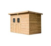 Abri de jardin 7.33m² brun doré the3218.02n